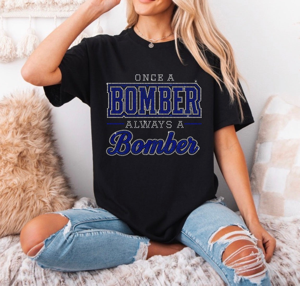 Once a Bomber always a Bomber bling tshirt - 015