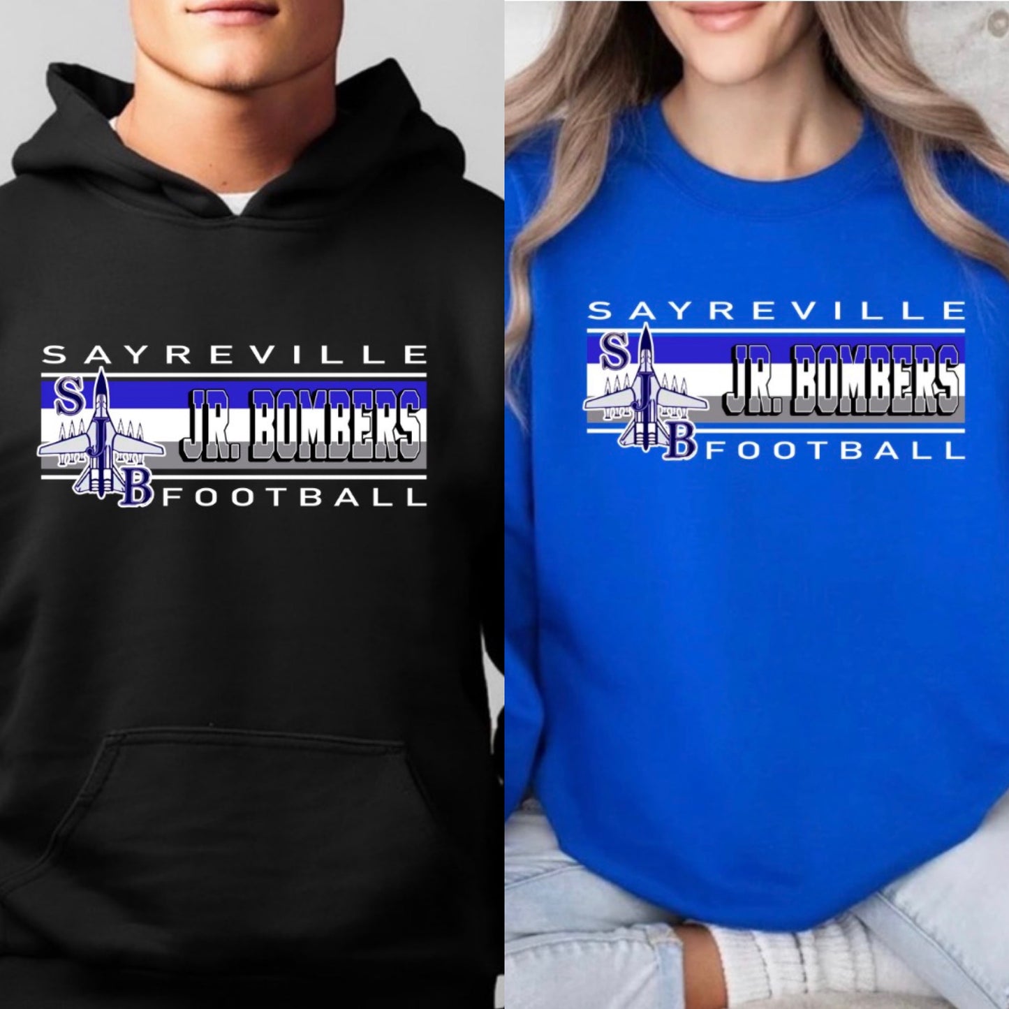 Junior Bombers football striped design - tshirts, sweatshirts, hoodies - 006