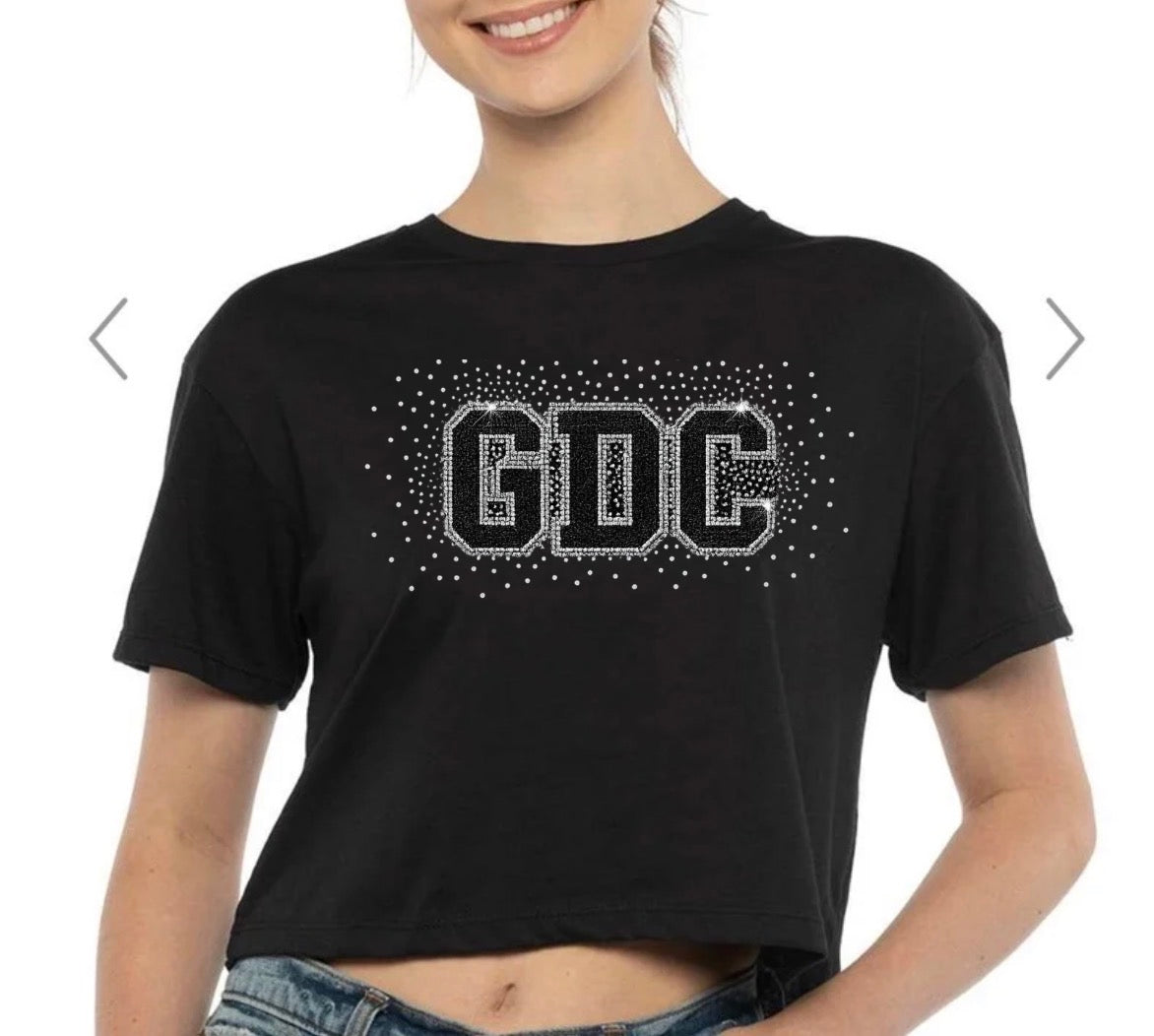 GDC bling cropped tee - 005 - adult and youth