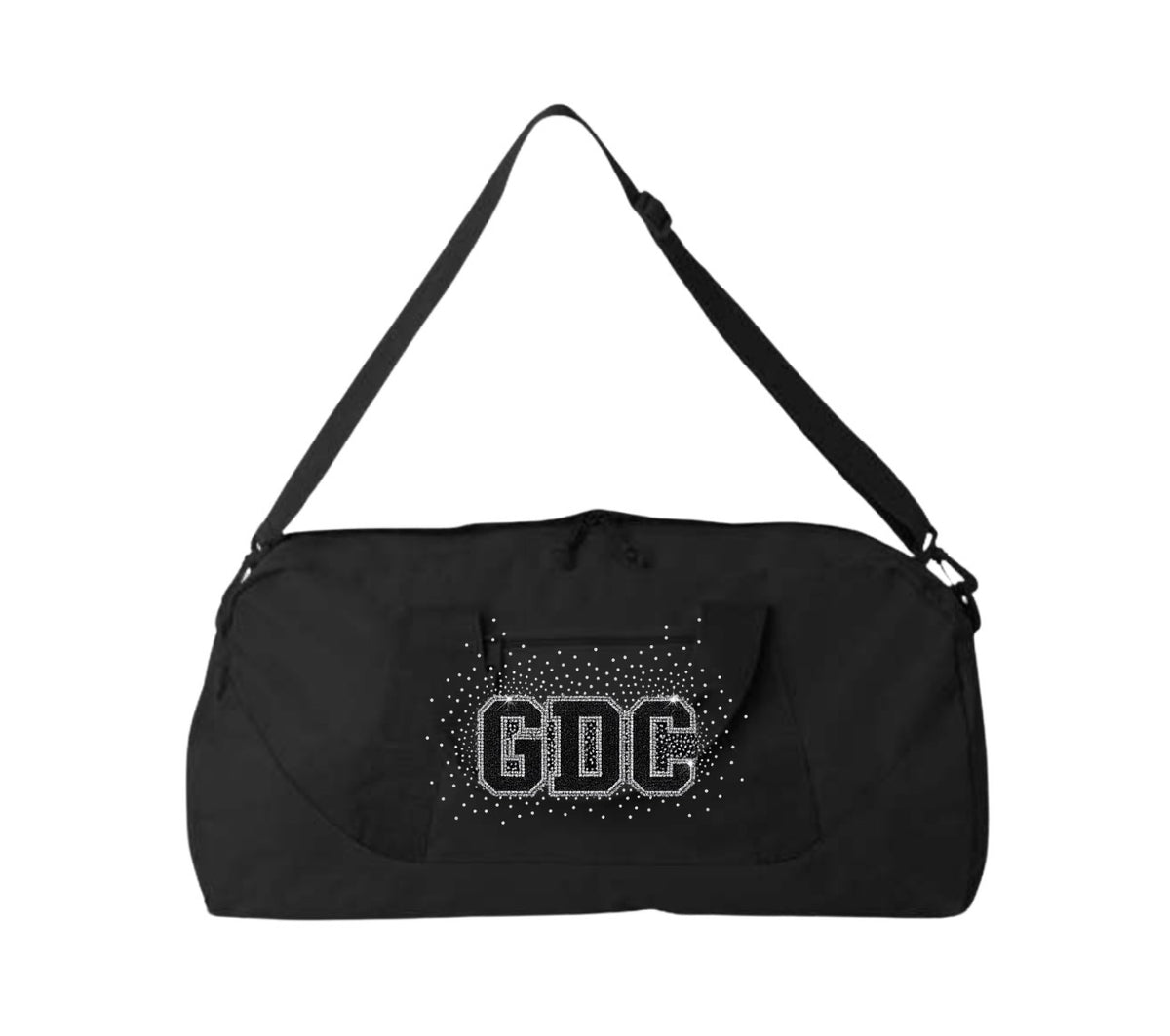 PRE-ORDER - GDC bling, black duffle bag - 098