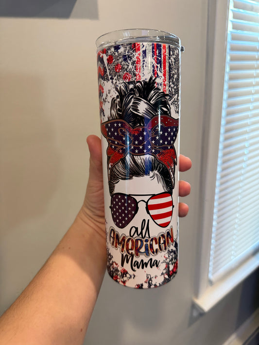All American mama sublimation tumbler