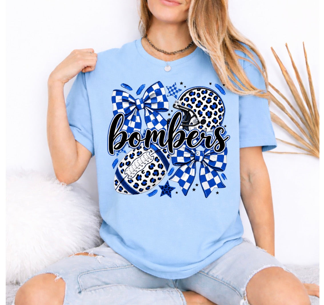 Bombers checkered and leopard, football and cheer tshirts, sweatshirts, hoodies - 032