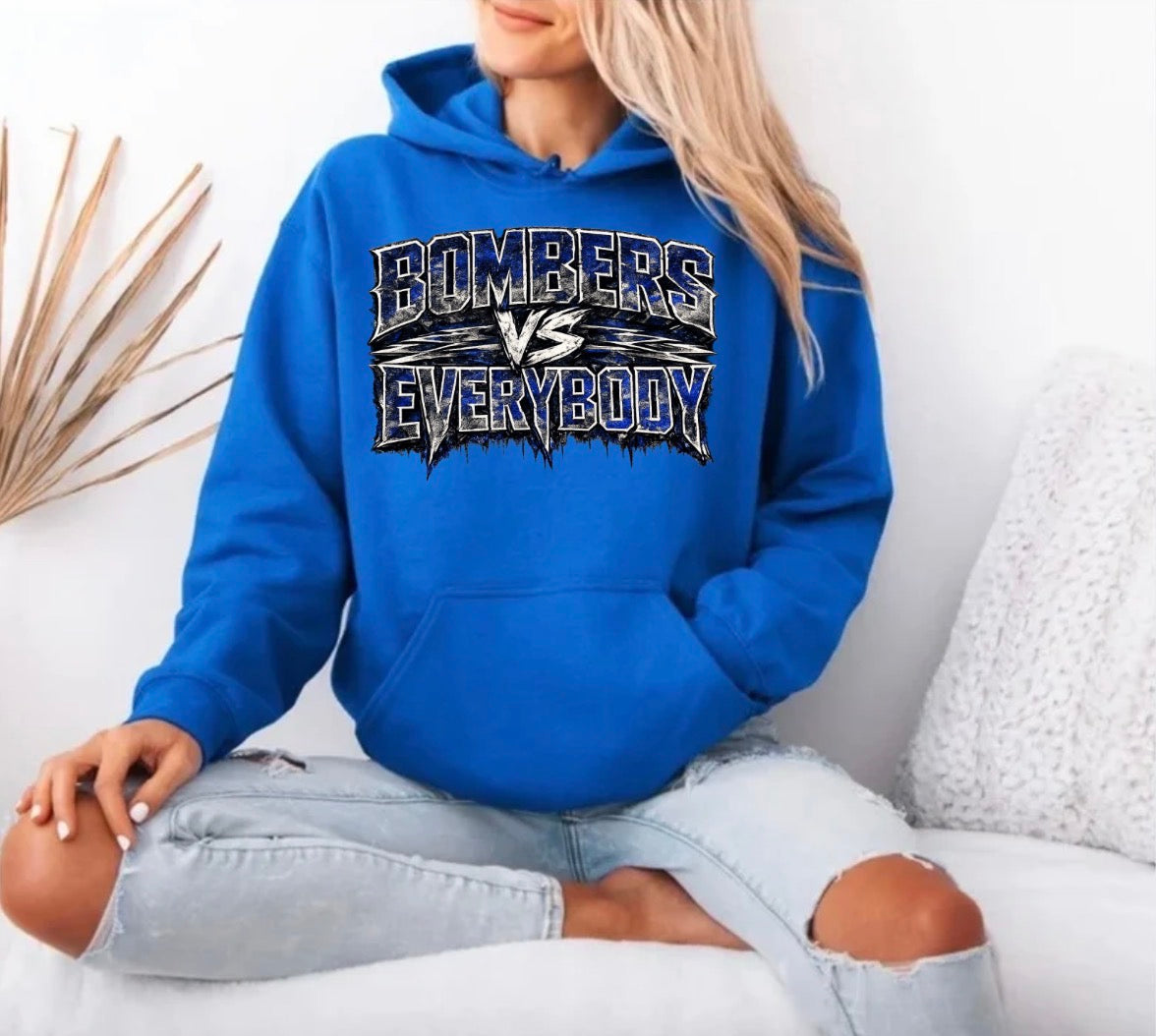 Bombers vs. Everyone hoodie - design 2 - 047