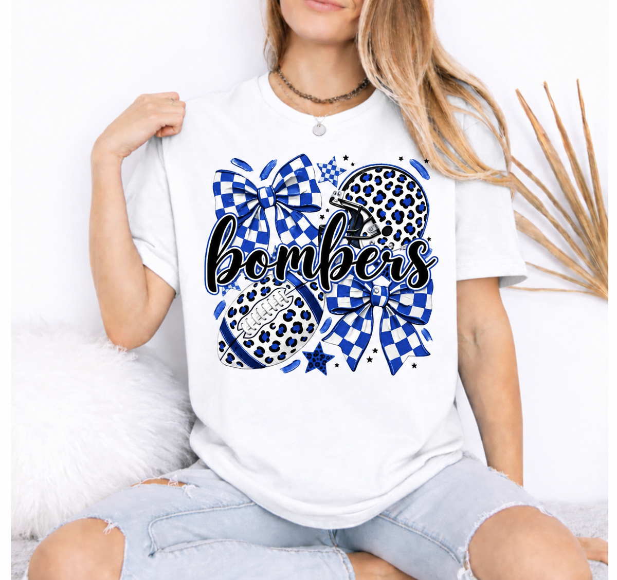 Bombers checkered and leopard, football and cheer tshirts, sweatshirts, hoodies - 032