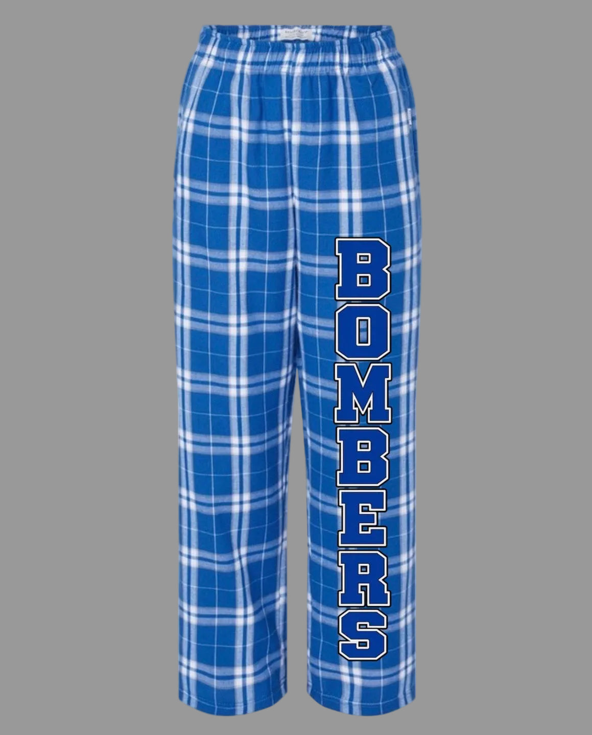 Bombers plaid pajama pants - design 1 - youth and adult - 025