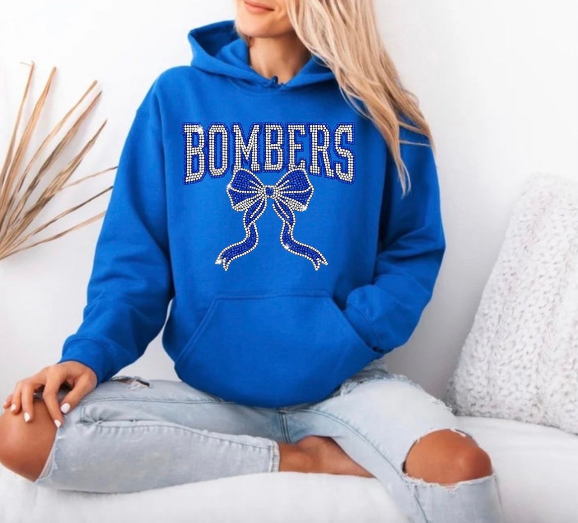 Bombers bling with bow - tshirts, sweatshirts, hoodies, cropped tees - 006