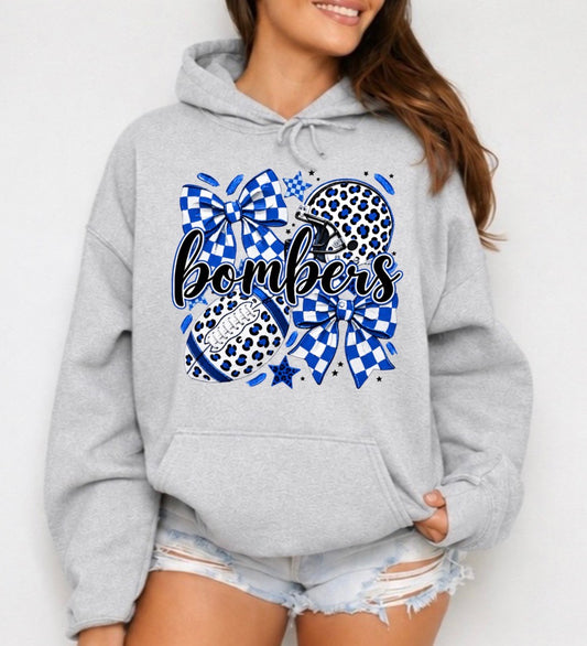 Bombers checkered and leopard, football and cheer tshirts, sweatshirts, hoodies - 032