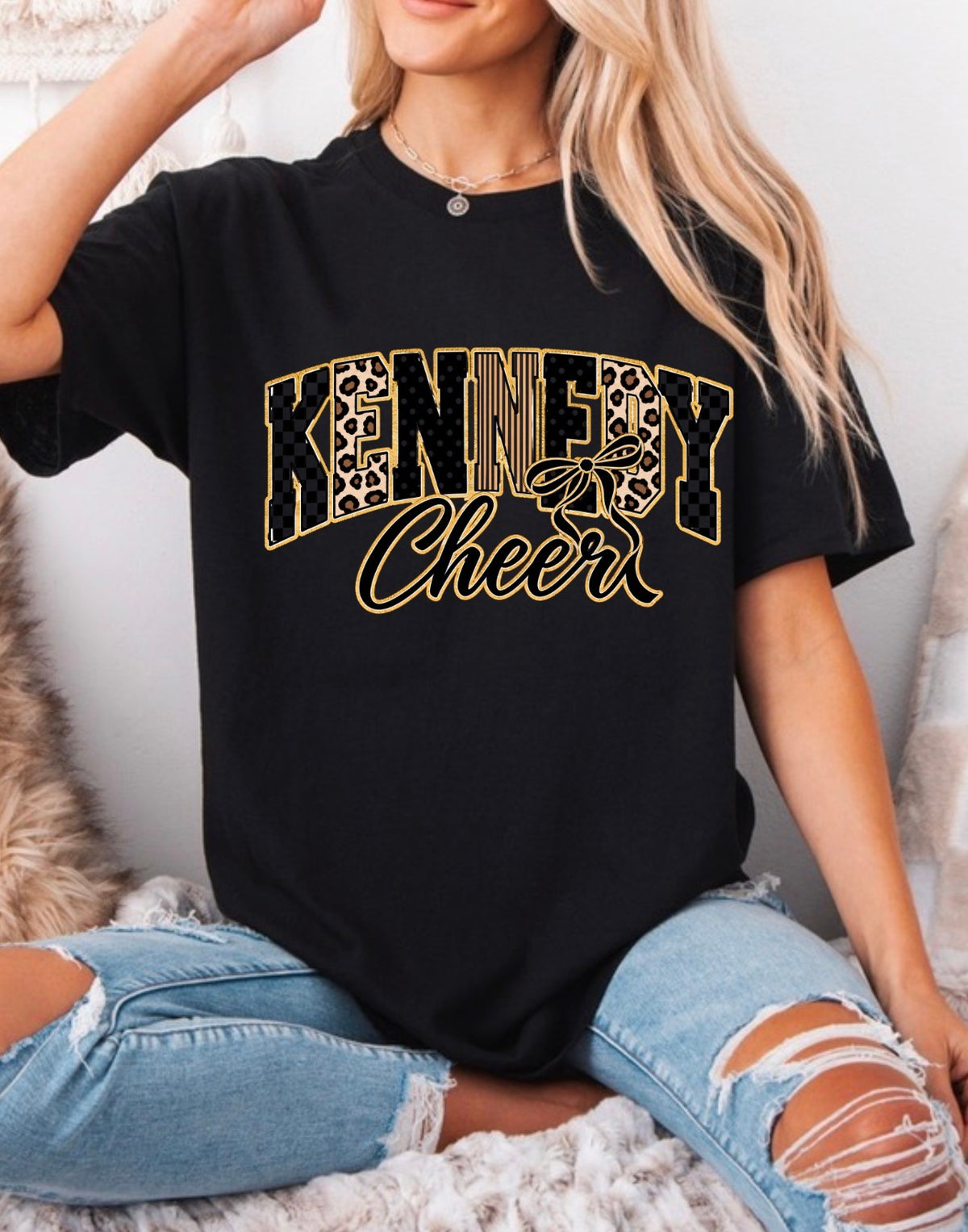Kennedy cheer multi print - tshirts, sweatshirts, hoodies - 010