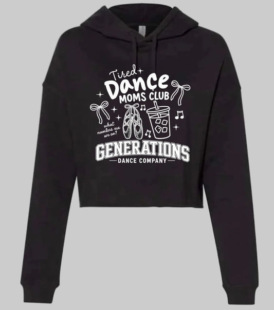 GDC tired dance moms cropped hoodie - 069