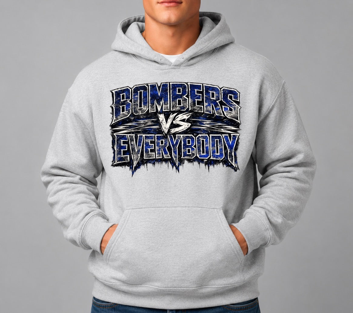 Bombers vs. Everyone hoodie - design 2 - 047