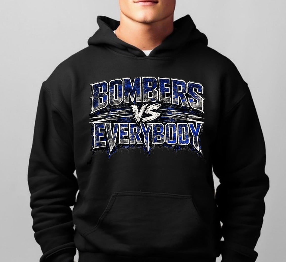 Bombers vs. Everyone hoodie - design 2 - 047