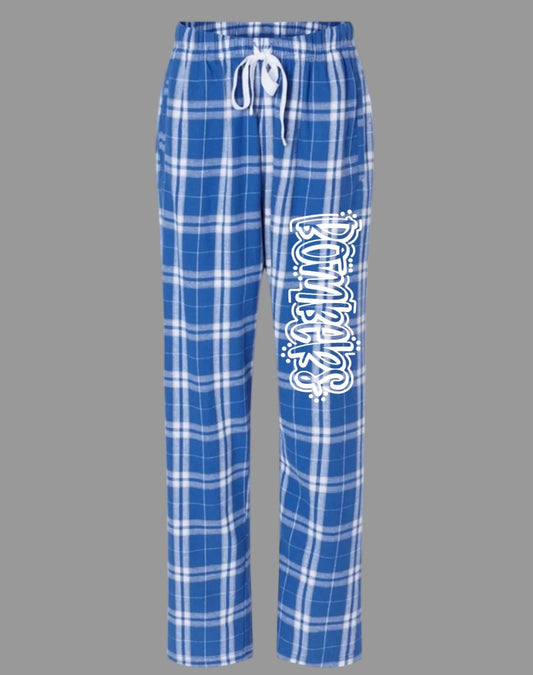 Bombers plaid pajama pants - design 2 - youth and adult - 026
