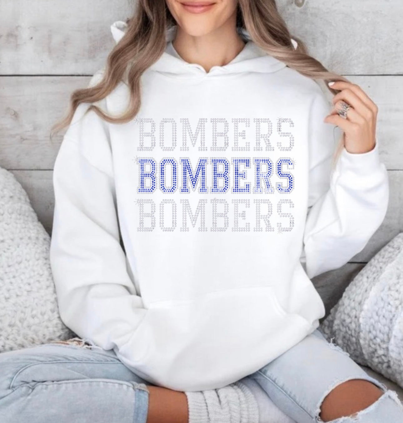 Bombers triple bling hoodie - 014