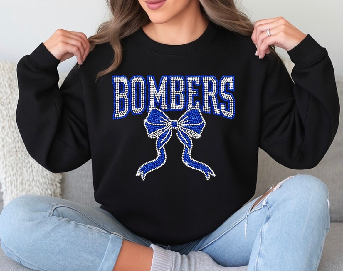 Bombers bling with bow - tshirts, sweatshirts, hoodies, cropped tees - 006