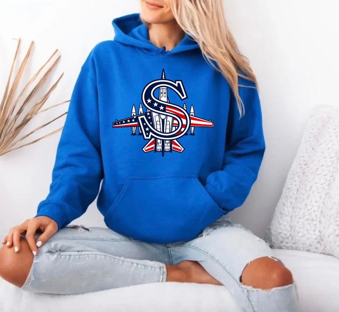 Patriotic logo hoodie - 041