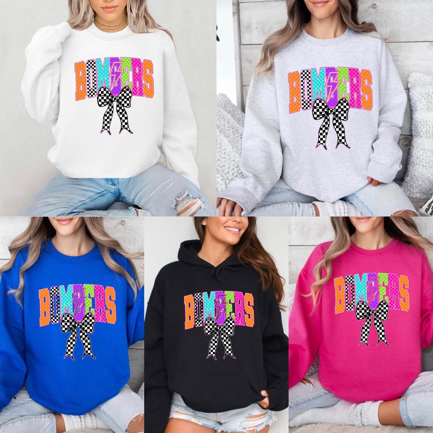 Bombers multicolor with bow - 022