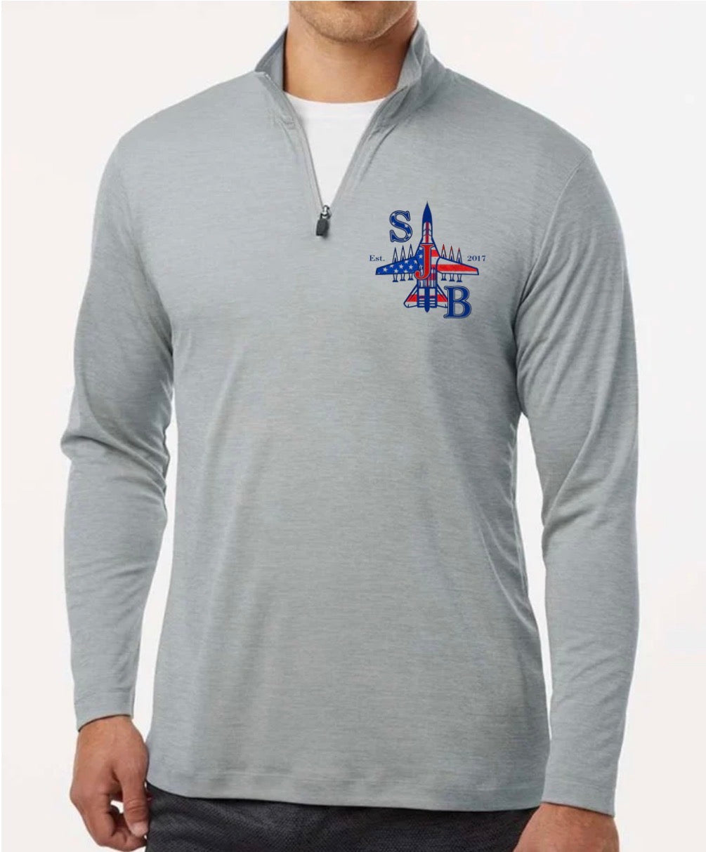 SJB patriotic logo performance quarter zip - 010