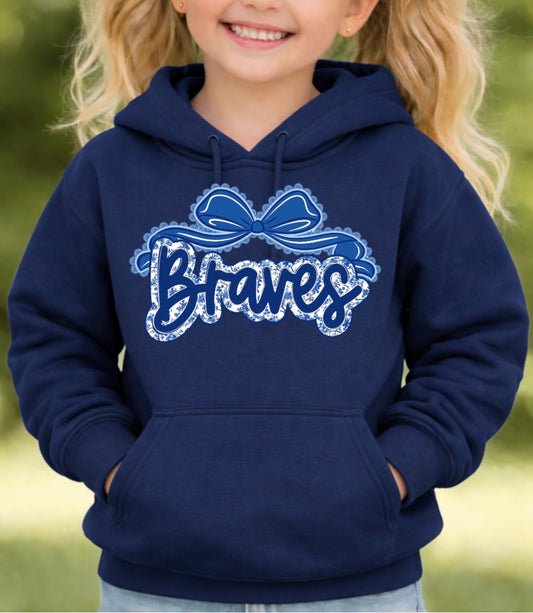 Braves bow shirt - 010