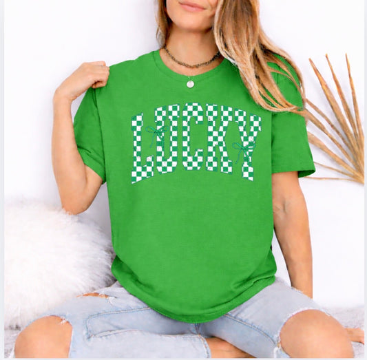 lucky checkered design shirt