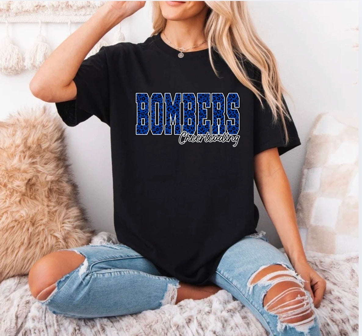 Bombers cheerleading leopard print - tshirts, sweatshirts, hoodies - 007