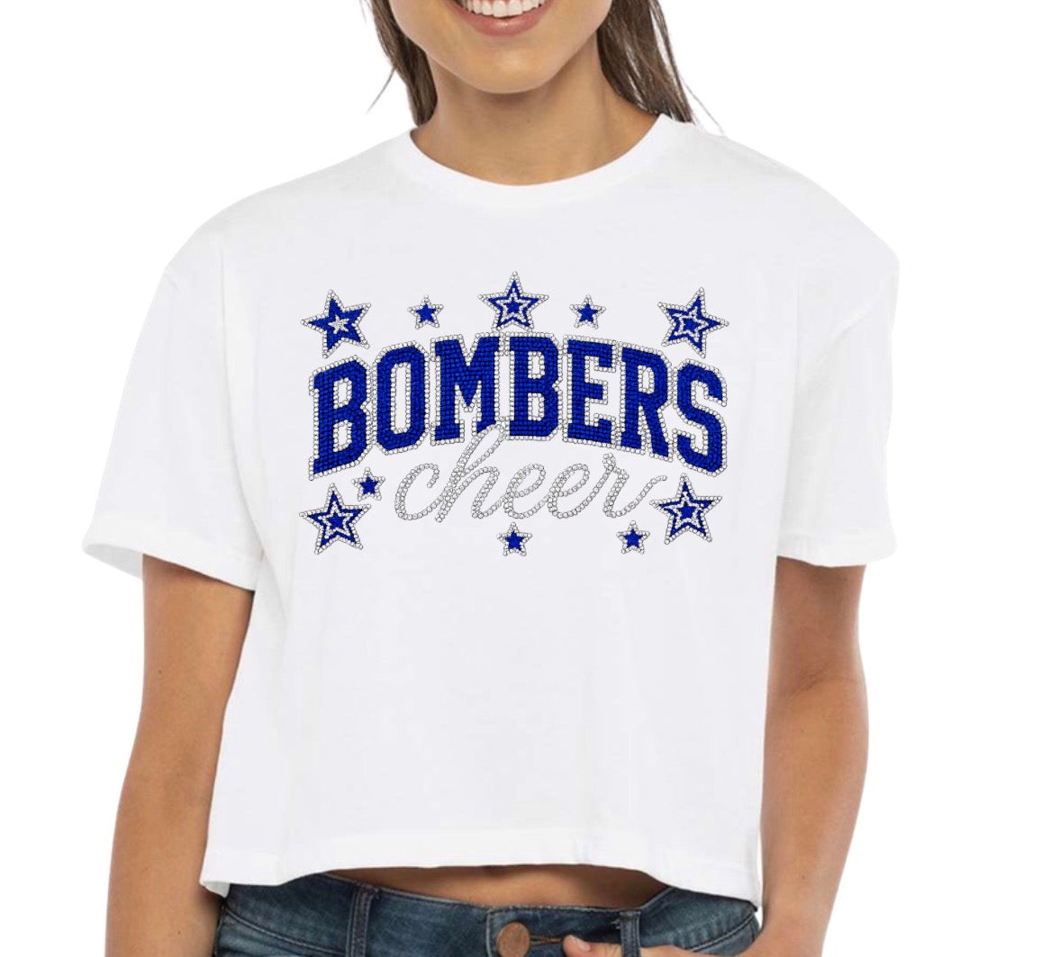 Bombers cheer bling - cropped tees, cropped hoodies - 018