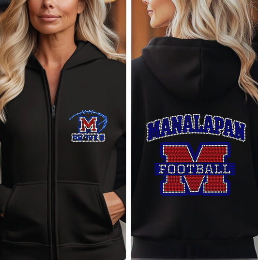 Braves bling full zip hoodie - 007