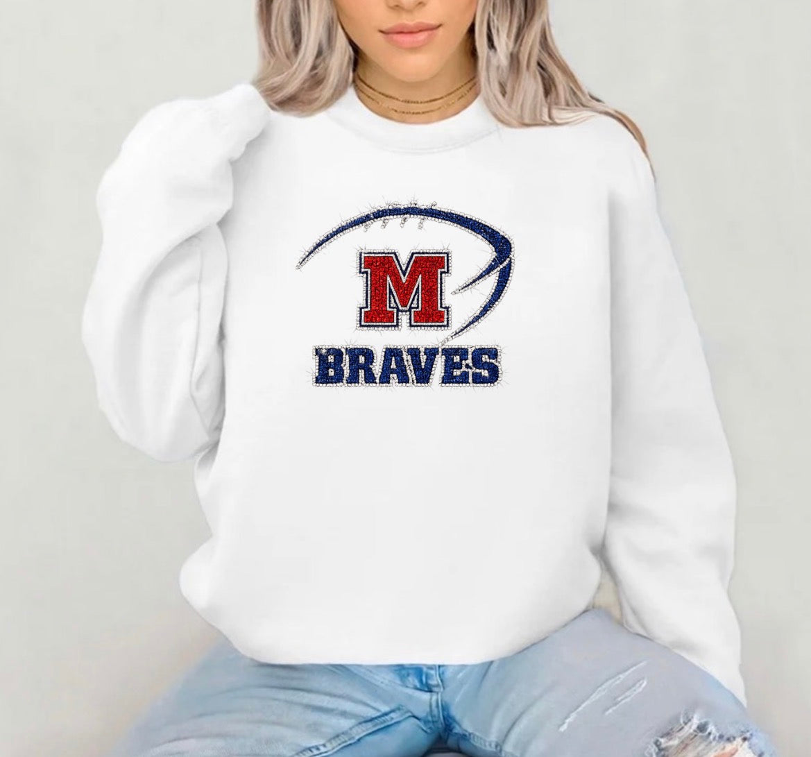 Braves bling football logo - 003
