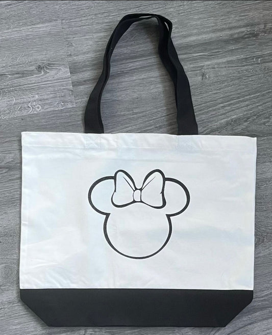 Mouse with bow tote bag